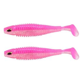 Luya Big T-tail Soft Fish Bait With Crank Lead Head (Option: C 2PCS)