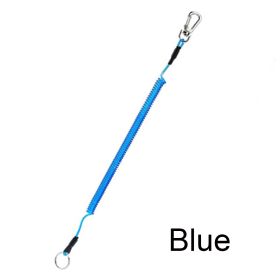 Max Stretch Plastic Spring Elastic Rope Anti-lost Phone Keychain Secure Lock Tackle Portable Fishing Lanyards (Option: Blue-1.2m)