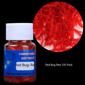 Soft Bait Fake Worm Mealworm Earthworm Red Bottled Bionic Lure (Option: Red Worm Red 130 PCs)